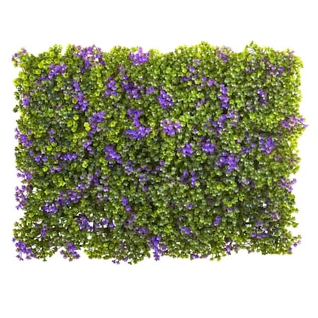 Nearly Natural 6 x 6 in. Purple and Green Clover Mat - Set of 12, 12PK 6153-S12